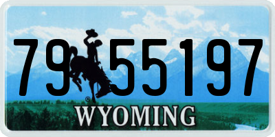 WY license plate 7955197