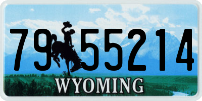 WY license plate 7955214
