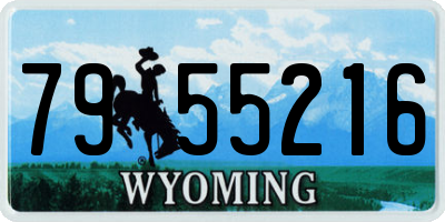 WY license plate 7955216