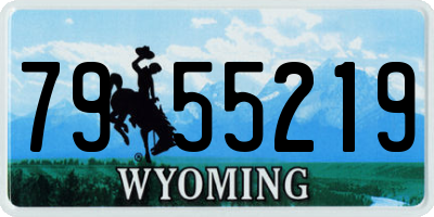 WY license plate 7955219