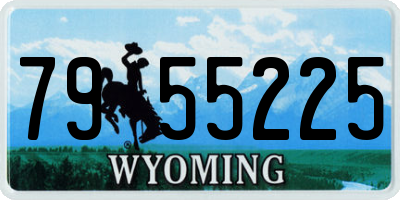 WY license plate 7955225