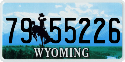WY license plate 7955226