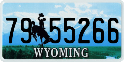 WY license plate 7955266