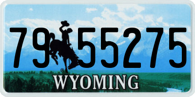 WY license plate 7955275