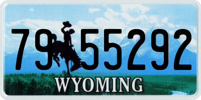 WY license plate 7955292