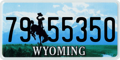 WY license plate 7955350