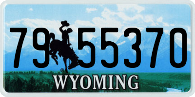 WY license plate 7955370
