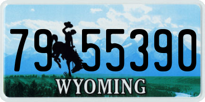 WY license plate 7955390