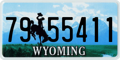 WY license plate 7955411