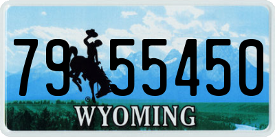 WY license plate 7955450