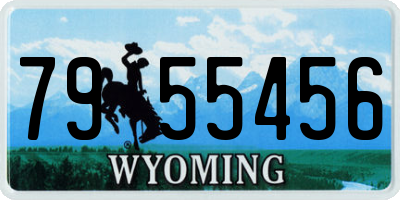 WY license plate 7955456