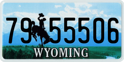 WY license plate 7955506