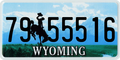 WY license plate 7955516