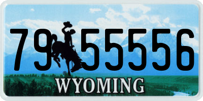 WY license plate 7955556