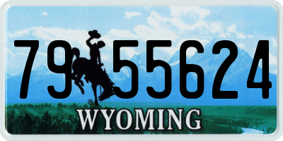 WY license plate 7955624