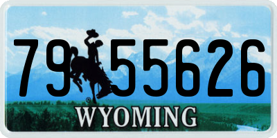 WY license plate 7955626