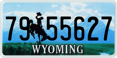 WY license plate 7955627