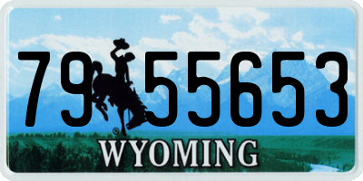 WY license plate 7955653