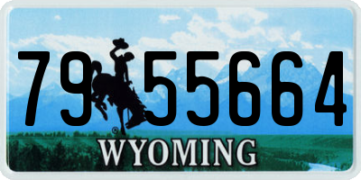 WY license plate 7955664