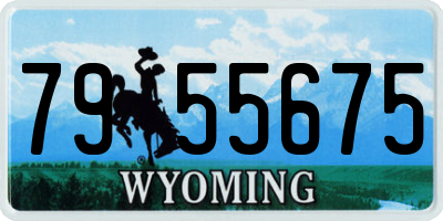 WY license plate 7955675