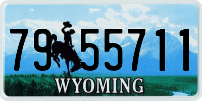 WY license plate 7955711