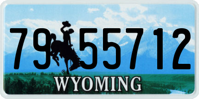WY license plate 7955712