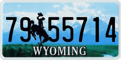 WY license plate 7955714