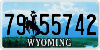 WY license plate 7955742