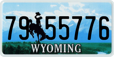 WY license plate 7955776