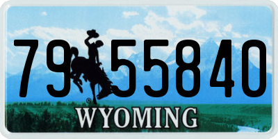 WY license plate 7955840