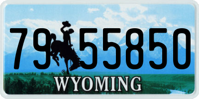WY license plate 7955850