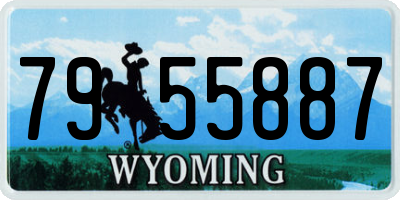 WY license plate 7955887