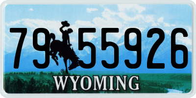 WY license plate 7955926