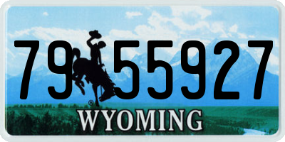 WY license plate 7955927