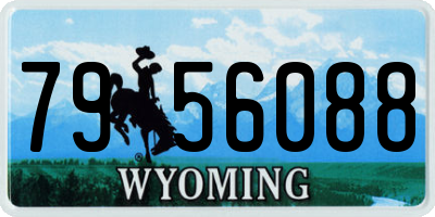 WY license plate 7956088