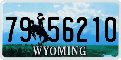 WY license plate 7956210