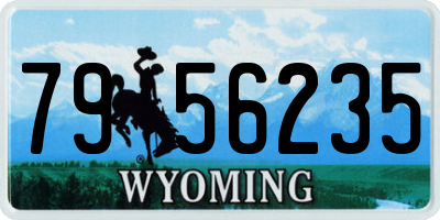 WY license plate 7956235