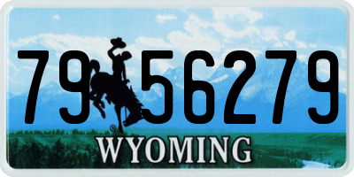 WY license plate 7956279