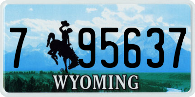 WY license plate 795637