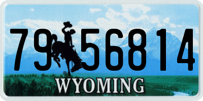 WY license plate 7956814