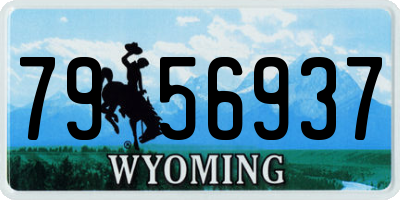 WY license plate 7956937