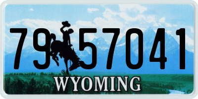 WY license plate 7957041