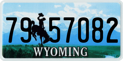 WY license plate 7957082