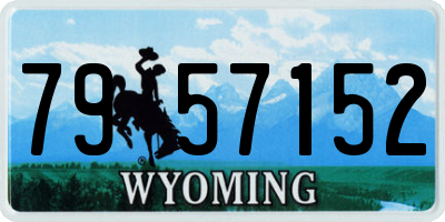 WY license plate 7957152