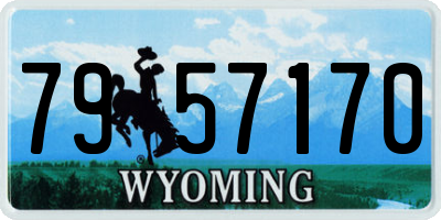 WY license plate 7957170