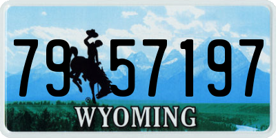 WY license plate 7957197