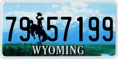 WY license plate 7957199