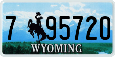 WY license plate 795720
