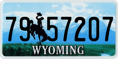 WY license plate 7957207