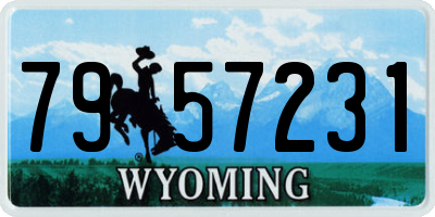 WY license plate 7957231